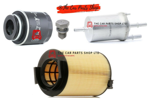 FOR VW SCIROCCO 1.4 PETROL MK3 SERVICE FILTER KIT 3 FILTERS AIR FUEL OIL & PLUG