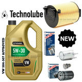 FOR VW SCIROCCO 1.4 TSI 2009-2015 BOSCH SERVICE KIT 5L OIL AND 3 BOSCH FILTERS