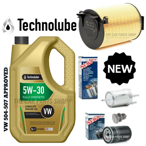 FOR VW SCIROCCO 1.4 TSI 2009-2015 BOSCH SERVICE KIT 5L OIL AND 3 BOSCH FILTERS