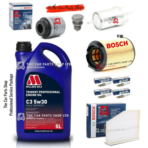 COMPLETE BOSCH SERVICE PACK FOR VOLKSWAGEN SCIROCCO 1.4 PETROL 2009> 5L MILLERS