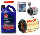 FOR VOLKSWAGEN SCIROCCO 1.4 2009> AIR FILTER OIL FILTER 5L OIL BOSCH SERVICE KIT