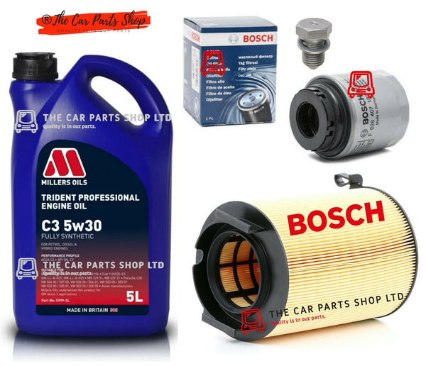 FOR VOLKSWAGEN SCIROCCO 1.4 2009> AIR FILTER OIL FILTER 5L OIL BOSCH SERVICE KIT