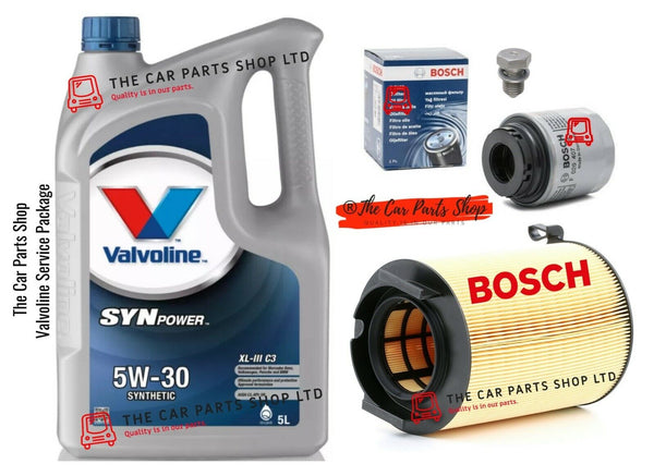 VALVOLINE SERVICE PACKAGE FOR SCIROCCO VW 1.4 TSI BOSCH AIR AND OIL 5L VALVOLINE