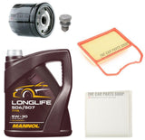 FOR VW POLO 1.0 PETROL MK5 SERVICE KIT 5L LONGLIFE WITH 3 NEW FILTERS KIT