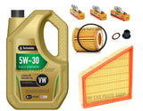 FOR VW POLO MATCH EDITION 1.2 PETROL SERVICE KIT 5L OIL + AIR OIL 3 X NGK PLUGS