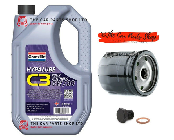 FOR VW POLO 1.0 PETROL MK5 SERVICE KIT 5L GRANVILLE OIL & OIL FILTER DRAIN PLUG