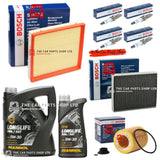 FOR BMW 328i F30 180HP FULL BOSCH SERVICE KIT PLUGS + OIL AIR CABIN + 6L OIL NEW
