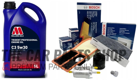 Bosch Service Kit For Volkswagen Golf VI, 5K1 (2008-2013) OF AF FF CF SUMP OIL