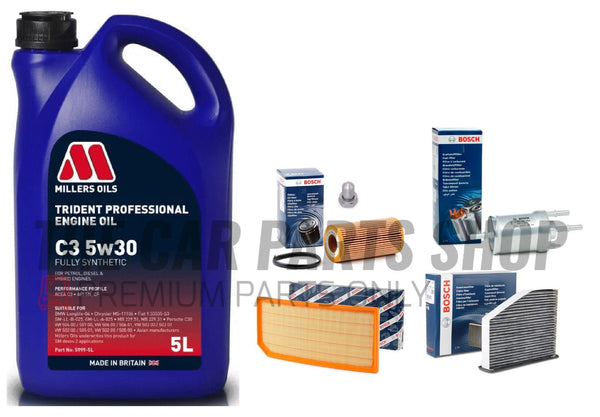 FOR VW GOLF 2.0 R 4MOTION MK6 BOSCH SERVICE KIT ALL 4 FILTERS MILLERS OIL