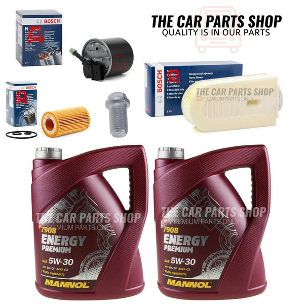 FOR MERCEDES E250 2.2 AVANTGARDE 10L OIL & BOSCH AIR OIL FUEL FILTER + SUMP PLUG