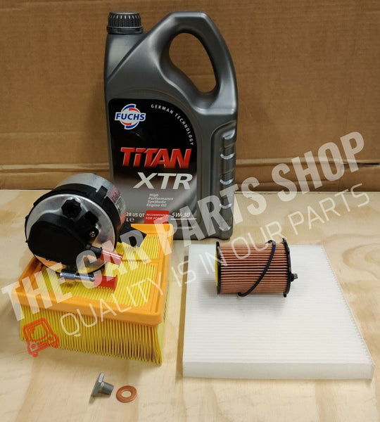 FOR FORD FIESTA 1.6 DIESEL 2008> FULL SERVICE KIT 5L OIL & ALL FILTERS WITH PLUG