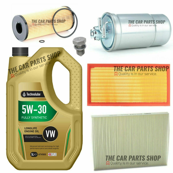 Full service kit for VW New Beetle 1.9 TDI 1C (1997-2011) With 5L Longlife 5w-30