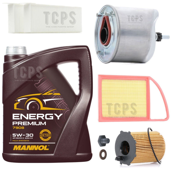 FULL SERVICE KIT FOR CITROEN DS3 1.6 HDI 2012> WITH NEW SUMP PLUG & WASHER
