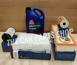 FOR AUDI A3 1.6 TDI SERVICE KIT 5L MILLER'S OIL & BOSCH AIR  OIL FUEL CABIN