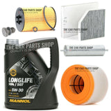 FULL SERVICE KIT FOR AUDI A6 AVANT 2.0 TDI ULTRA MK4 5L OIL & ALL FILTERS & PLUG