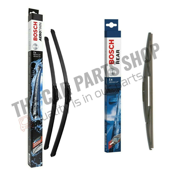 FRONT AND REAR BOSCH WIPER BLADES FOR HONDA JAZZ 1.4 PETROL BRAND NEW