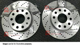 FRONT DRILLED BRAKE DISCS & BRAKE PADS & SENSOR FOR BMW  X3 D M SPORT (E83)