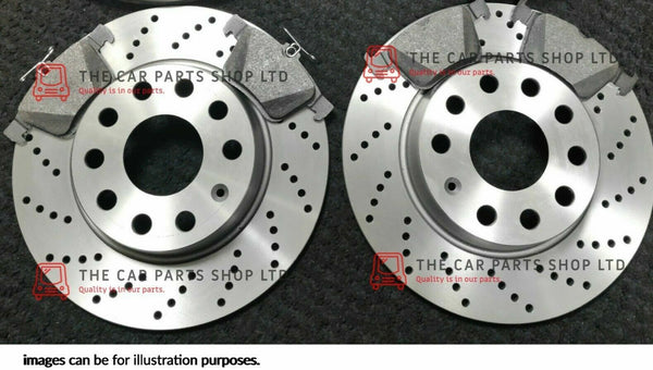 FRONT DRILLED BRAKE DISCS & BRAKE PADS & SENSOR FOR BMW  X3 D M SPORT (E83)