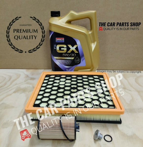 5L GRANVILLE LSPI 5W30 SERVICE KIT FITS VAUXHALL INSIGNIA 1.4 PETROL (AIR & OIL)