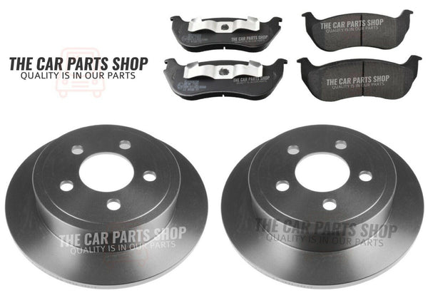 FOR JEEP CHEROKEE 2.8 CRD (KJ) REAR BRAKE DISCS AND REAR BRAKE PADS SET
