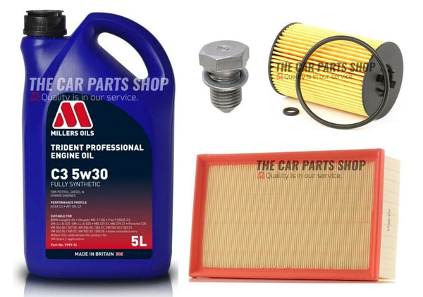 FITS SKODA OCTAVIA MK3 1.6 TDI MILLERS LONGLIFE SERVICE KIT WITH NEW DRAIN PLUG