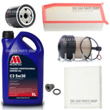 FULL SERVICE KIT FOR DACIA SANDERO MK2 STEP AWAY 1.5 DCI WITH 5L 5W30 MOTOR OIL