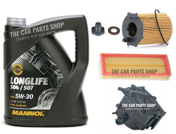 SERVICE KIT FOR PEUGEOT 3008 1.6 HDI SPORT MK1 5L 507 & OIL AIR FUEL SUMP PLUG