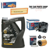 BOSCH SERVICE KIT FITS PEUGEOT 3008 1.6 HDI 09-11 5L 5W30 & BOSCH AIR FUEL OIL