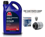 FOR VW GOLF 1.4 TSI MK6 FULL BOSCH SERVICE KIT MILLERS OIL 5L & BOSCH OIL FILTER