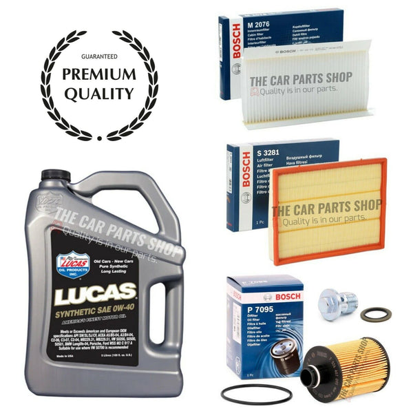 BOSCH SERVICE KIT FOR SAAB 9-3 1.9 DIESEL 2007-2015 BOSCH AIR OIL CABIN  0W40 5L