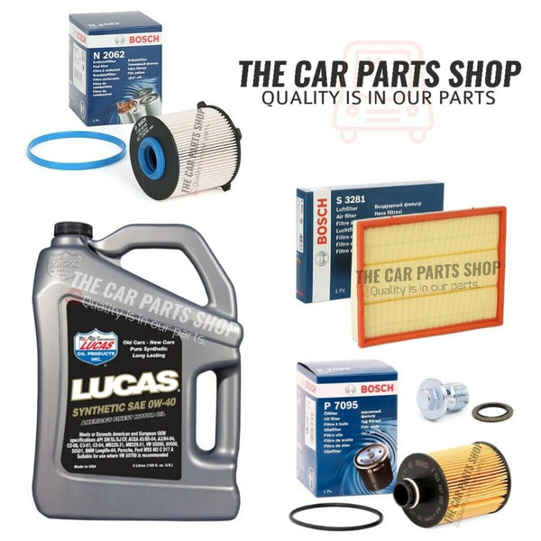 BOSCH SERVICE KIT FOR SAAB 9-3 1.9 DIESEL 2007-15 5L 0W-40 & AIR FUEL OIL BOSCH