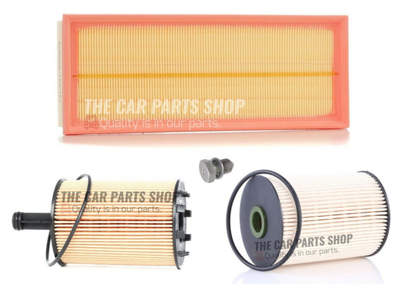 FITS VW GOLF 2.0 GT TDI MK6 SERVICE FILTER KIT FUEL OIL AIR FILTER + SUMP PLUG
