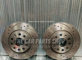 2 X DRILLED & GROOVED REAR DISCS FOR SKODA OCTAVIA TDI MK2 BRAND NEW