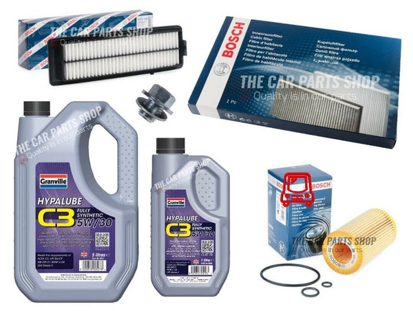 BOSCH SERVICE KIT FITS HONDA ACCORD 2.2 CTDI 6L GRANVILLE & AIR POLLEN OIL PLUG