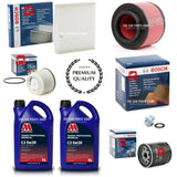 10L MILLER'S 5W30 OIL COMPLETE BOSCH SERVICE KIT FOR TOYOTA HILUX 2.5 D4D KUN25