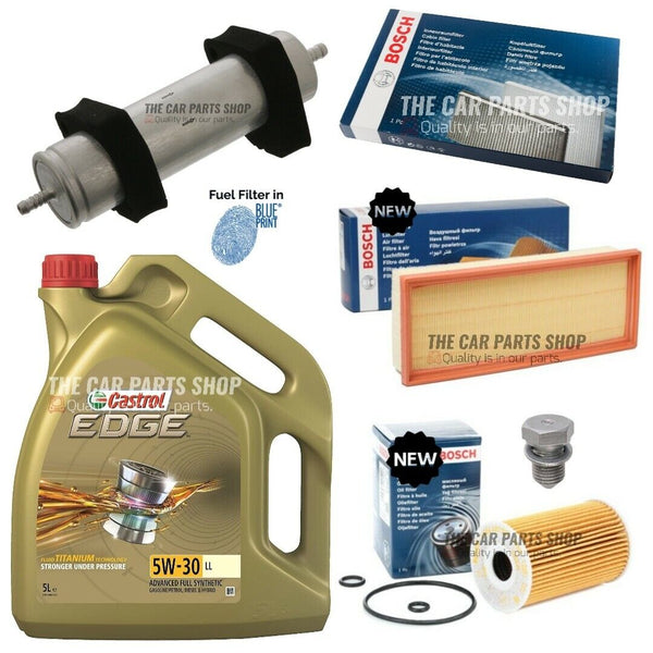 FOR AUDI A4 2.0 DIESEL (B8) BOSCH SERVICE WITH 5L CASTROL 5W30 MOTOR OIL
