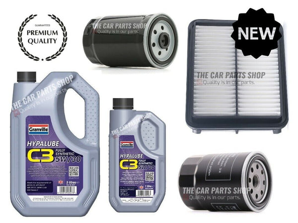FOR HYUNDAI SANTA FE CRDI 2.0 DIESEL SERVICE KIT 6L 5W30 & FUEL OIL AIR FILTER