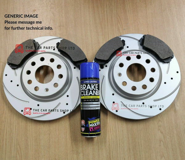 FOR SKODA OCTAVIA TDI MK2 COATED REAR DRILLED & GROOVED DISCS & PADS NEW