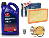 PREMIUM MILLER'S SERVICE KIT FITS VW GOLF 1.6 TDI MK7 NEW BOSCH AIR + OIL FILTER