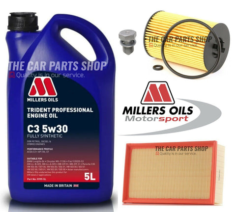 FIT VW GOLF 1.6 TDI MK7 12-16 SERVICE KIT 5L OIL 5W30 WITH OIL AND AIR FILTER