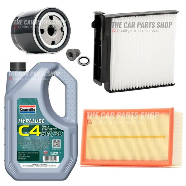 FOR NISSAN NV200 1.5 DCI MK1 SERVICE KIT 5L C4 + AIR OIL POLLEN SUMP PLUG