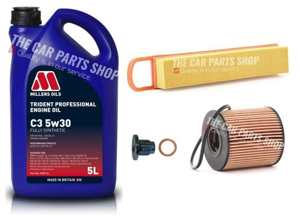 MILLERS OIL SERVICE KIT FOR MINI ONE 1.6 PETROL NEW AIR & OIL + 5L MILLERS OIL