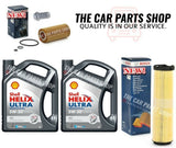 BOSCH SERVICE KIT & 10L SHELL 5W30 NEW BOSCH OIL AIR FITS MERCEDES E320 3.2 CDI