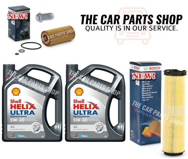 BOSCH SERVICE KIT & 10L SHELL 5W30 NEW BOSCH OIL AIR FITS MERCEDES E320 3.2 CDI