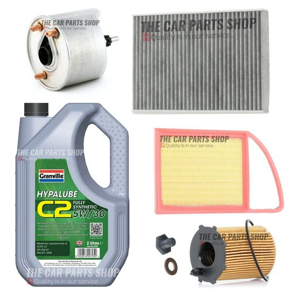 FULL SERVICE KIT WITH ALL FILTERS & PLUG FITS PEUGEOT 508 HDI 2012>> BRAND NEW