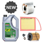 SERVICE KIT FUEL OIL AIR & 5L C2 5W30 ENGINE OIL FITS PEUGEOT 508 HDI 2012>>