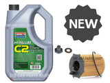 GRANVILLE C2 SERVICE KIT 5L C2 OIL & NEW OIL FILTER FITS PEUGEOT 508 HDI 2012>>