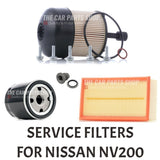 FOR NISSAN NV200 1.5 DCI MK1 SERVICE FILTER KIT FUEL AIR OIL & NEW SUMP PLUG
