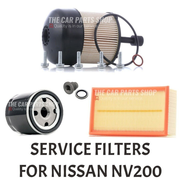 FOR NISSAN NV200 1.5 DCI MK1 SERVICE FILTER KIT FUEL AIR OIL & NEW SUMP PLUG