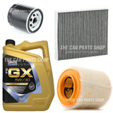 FOR VAUXHALL ASTRA K 1.4 PETROL SERVICE KIT 5L LSPI 5W30 OIL & AIR OIL CABIN